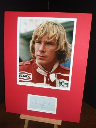 James Hunt Formula 1 Champion Authentic Signed Display Uacc