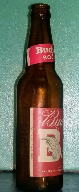 Budweiser Bock Beer Bottle Anheuser - Busch Inc.  St.  Louis MO.  Very scarce bottle 3