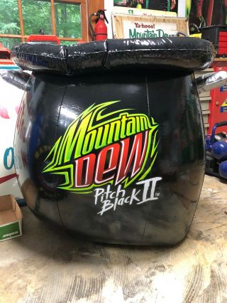 Mountain Dew Pitch Blackii Inflatable Cauldron Ice Chest Cooler Holds Air Well