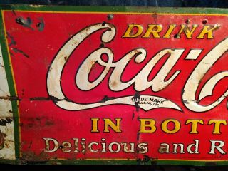 Vintage Coca Cola Metal Soda Sign 10 