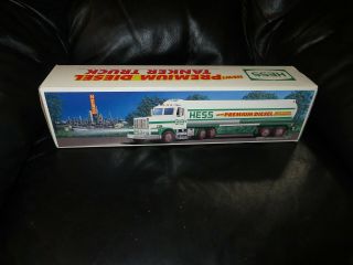 Rare 1993 Hess Premium Diesel Tanker Truck With Paperwork And Letter Rare