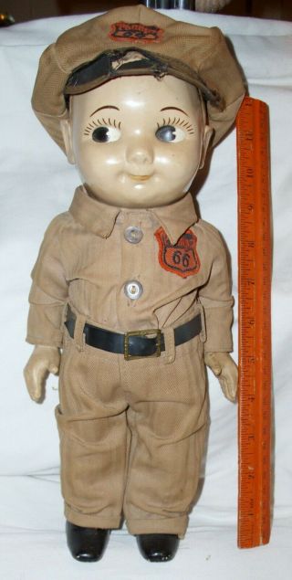 Buddy Lee Phillips 66 Gas Station Attendant Doll In Uniform & Hat