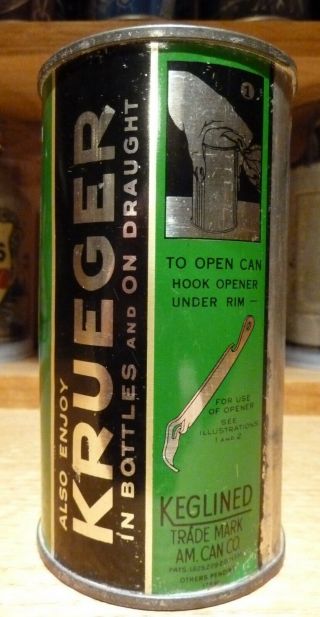 Krueger Cream Ale OI Flat Top Beer Can - Lilek 468 - - K - MAN 2