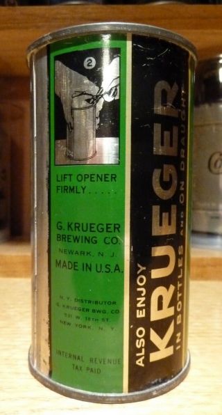 Krueger Cream Ale OI Flat Top Beer Can - Lilek 468 - - K - MAN 4