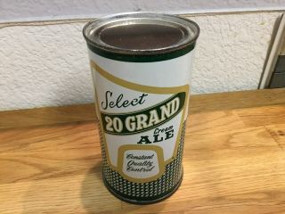 20 Grand Cream Ale (141 - 40) Empty Flat Top Beer Can By Terre Haute,  In