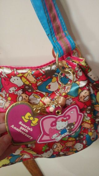 Sanrio Hello Kitty 50th Anniversary Mixed Character Handbag Shoulder Bag Nwt