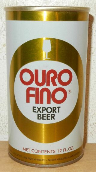 Ouro Fino Export Beer Straight Steel Can From Brazil (35cl)