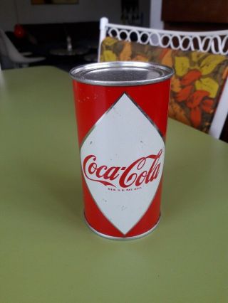 1950s Coca Cola Coke Diamond Air Empty Flat Top Soda Can Vanity Lid
