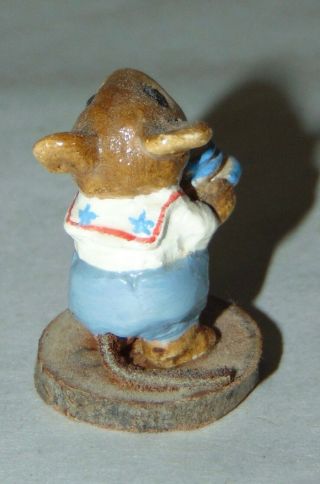 RARE 1981 WEE FOREST FOLK Miniature MOTHER ' S HELPER M - 052 Retired MOUSE 2