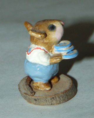 RARE 1981 WEE FOREST FOLK Miniature MOTHER ' S HELPER M - 052 Retired MOUSE 3