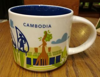 Starbucks Mug 14 Fl Oz / 414 Ml Cambodia Coffee Cup Global Icon 2018