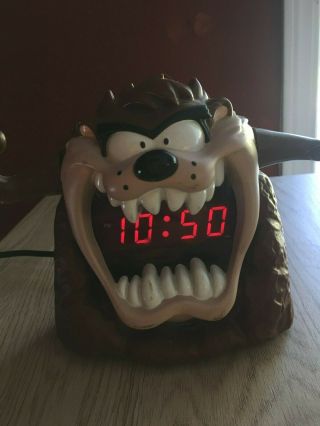 1995 Looney Tunes Tasmanian Devil Alarm Clock -