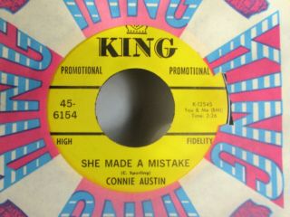 Connie Austin She Made A Mistake/ball Of Fire On King 6154 Promo In Nm