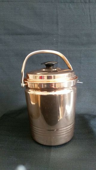 Rare German Alfi Eiseimer Copper Ice Bucket: 7 " X 5.  5 "