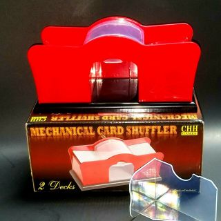 Card Shuffler Hand Cranked Mechanical 2 Deck Easy To Use Chh Games Model 2628