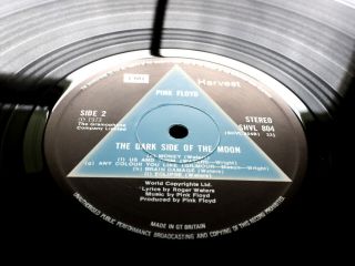 PINK FLOYD DARK SIDE OF THE MOON SOLID BLUE EX,  1st Rarest A2 B2 TOP Sound 7