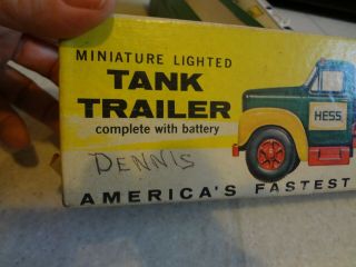 1964 MARX HESS TANK TRAILER TRUCK W HOSE IN ORIG.  BOX marked Dennis 3