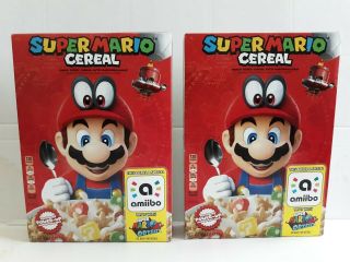 Mario Breakfast Cereal 2 Boxes 8.  4 Oz.  (each)
