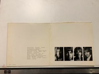 The Beatles White Album Apple Label All Inserts Photos Poster NM 2LP 4