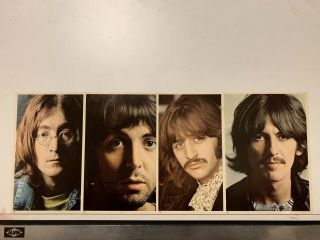 The Beatles White Album Apple Label All Inserts Photos Poster NM 2LP 8