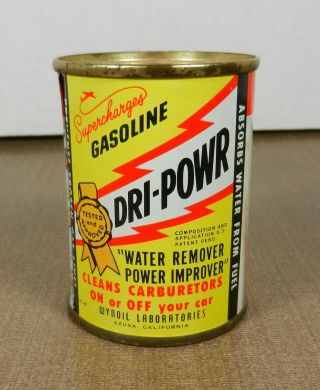 Vintage 1950s Dri - Powr Advertising Oil Can Tin Squirrel Bank Wynoil Azusa Ca