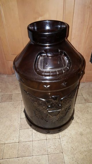 Rare 1976 Bicentennial 5 Gallon Brown Glass Milk Jug Jar With Embossed Eagle