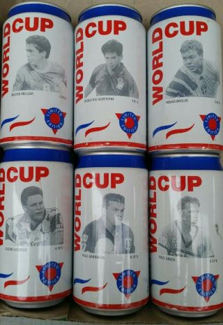 Ultra Rare Set Of 6 Containers Packaging 1980s World Cup Rugby League Beer Cans