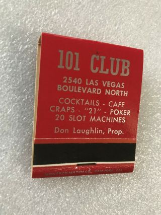 Las Vegas Red 101 Club Casino Cafe Bingo Entertainment Matchbook Chips Dice