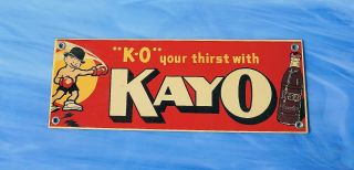 Vintage Kayo Chocolate Soda Metal Sign