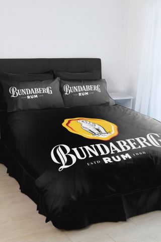 Bundy Bundaberg Rum Double Bed Quilt Doona Duvet Cover Set 2019 Gift