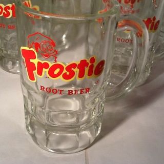 3 Vintage Frostie Root Beer Mugs 5 Inches Tall - Circa1960 