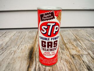 Vintage 1/2 Pint Stp Double Power Gas Treatment Motor Oil Can Full Nr