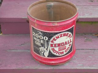 Penzbest 200 Mile Kendall Motor Oils 5 Gallon Can Bucket With Handle