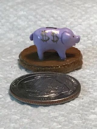Wee Forest Folk Purple Pig Bank Folktoberfest Event Special Accessory