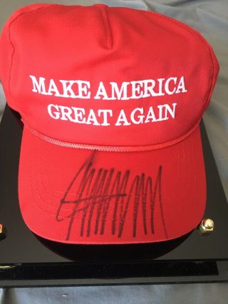 President Donald J.  Trump Signed Make America Great Again Hat Maga Autographed
