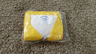 Vintage Joe Camel Tyvek Wind Breaker Jacket Yellow Still In Packaging