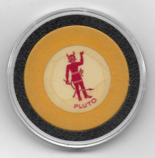 Obsolete Crest & Seal Casino Chip Pluto (devil) - French Lick,  In - Cg099883 - 1940 
