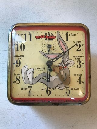 Vintage Ingraham Bugs Bunny Looney Tunes Alarm Clock Not