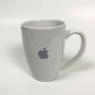 Apple Computer White Coffee Mug Cup Ceramic Gray Logo