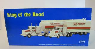 Rare Diecast King Of The Road Canadian CO - OP Truck & Tanker Trailer Boxed 3