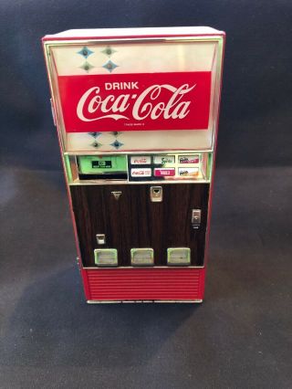 Rare Vintage Coca - Cola Diecast Metal Vending Machine Musical Bank