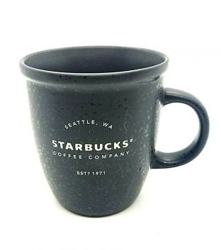 Starbucks Matte Black 2016 Abbey Laser Etched Coffee Tea Mug 12 Fl Oz 4 In.  Tall