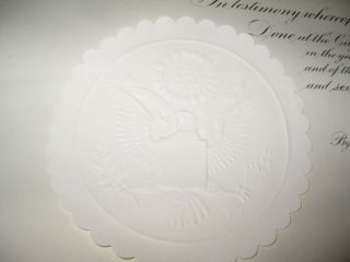 1947 Harry S Truman SIGNED Autographed Vice Consul Appointment White house seal 5