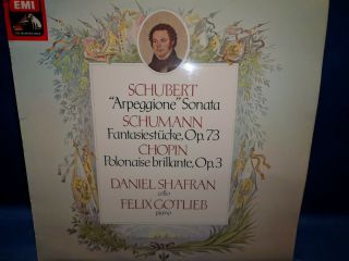 Emi Asd 3566 1st Daniel Shafran Schubert " Arpeggione /schumann /chopin Cello