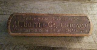 M.  Born & Company,  Tailors,  Chicago Il Antique Shoe Brush