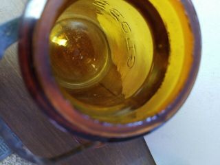 Antique Globe Amber Glass Fruit/Canning Jars Quart 31 7