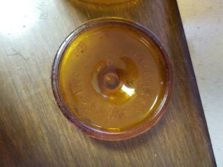 Antique Globe Amber Glass Fruit/Canning Jars Quart 31 8