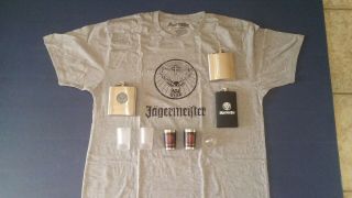 Jagermeister Ultimate Gift Set.  Flasks,  Shirt,  Shot Glasses