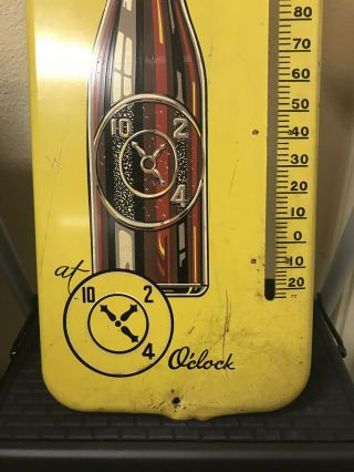 1940s Vintage Dr.  Pepper Good For Life Metal Thermometer Sign 25 5
