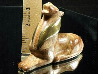 Solid Bronze Lost Wax Technique Lion Statuette With Gold Mane And Tan Color Body